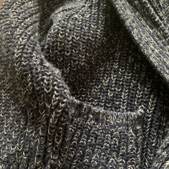 Chunky knit cardigan, navy shawl collar sweater - Picture 3 of 5